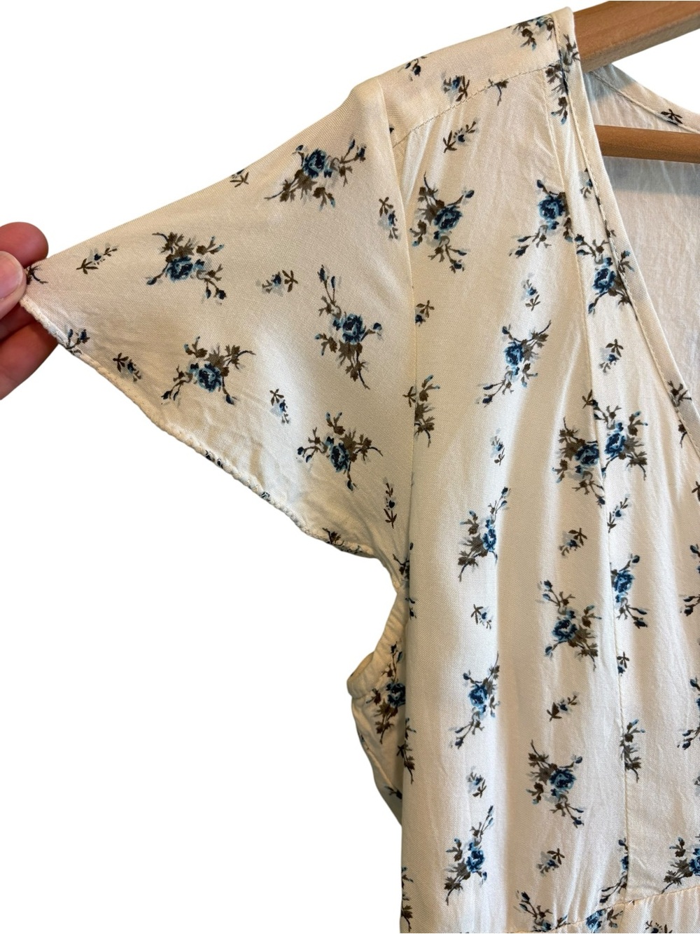 Ralph Lauren DENIM & SUPPLY | Blue Floral V-Neck Summer Dress 12 Cottagecore - Picture 5 of 14